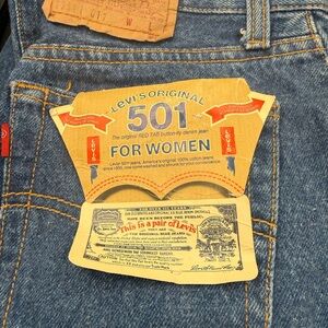NWT Vintage Levi’s 501 Women's Classic Blue Denim Jeans